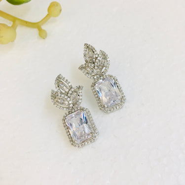 Diamond Leaf Doublet Earrings Zayn Luxury Jewellery